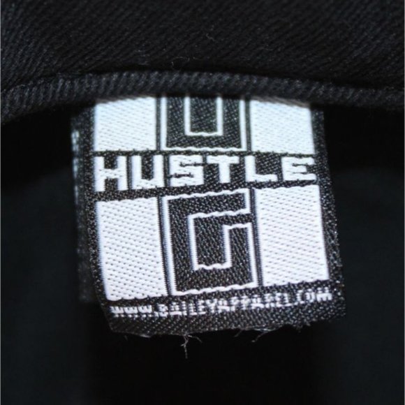 OG Hustle Black Flat Bill California Republic Hat Ball Cap - Picture 2 of 8